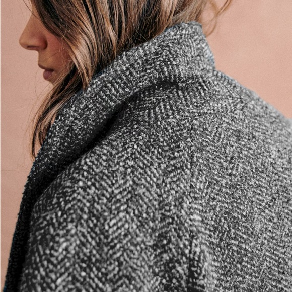 Sezane grey wool coat NWT - Picture 7 of 8